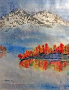 Dreaming Himalayan, Chinese Brush Painting, 11"×17" by Valerie Lee