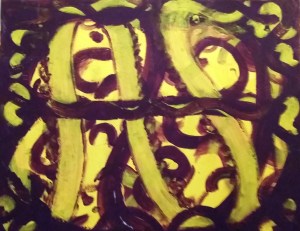 Emerging Young Dragon Oil 20"×30" by Valerie Lee