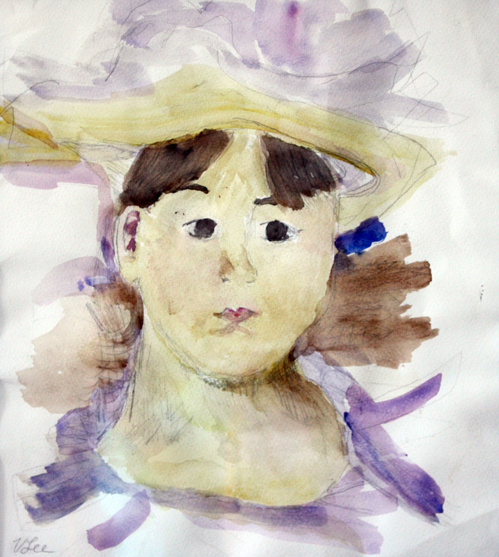 Head Study in a Hat by Valerie Lee