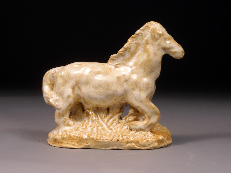 Misty Morning Equine Raku Clay, 6-1/2" x 6-1/2" by Valerie Lee