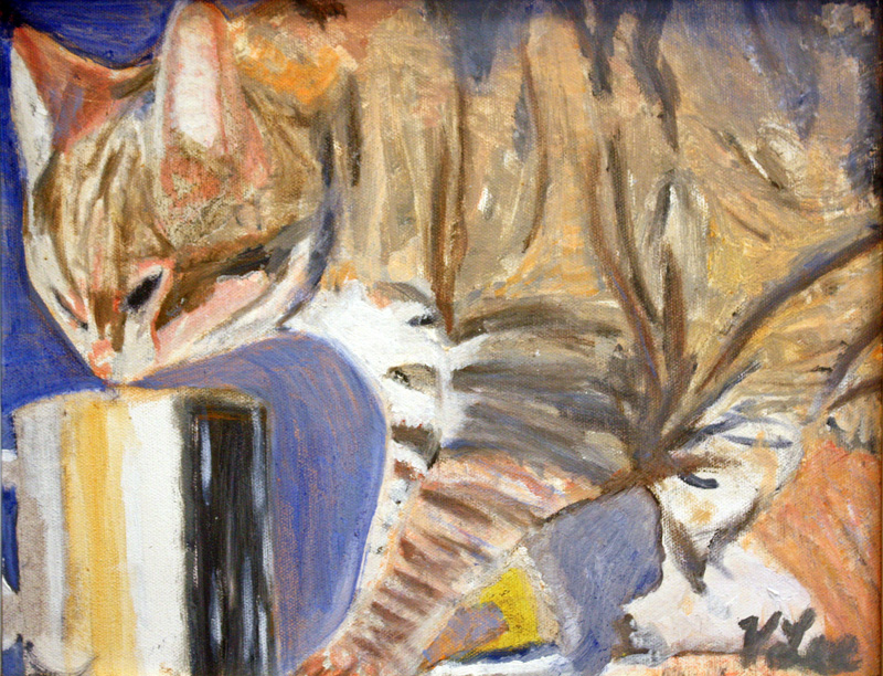 Puyi Drinking at 3 by Valerie Lee