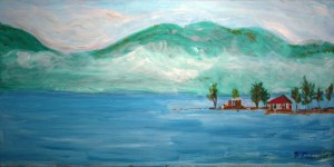 Slim Point in the Mist by Valerie Lee