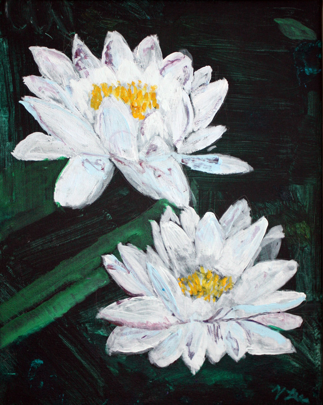 Touching Lotuses by Valerie Lee